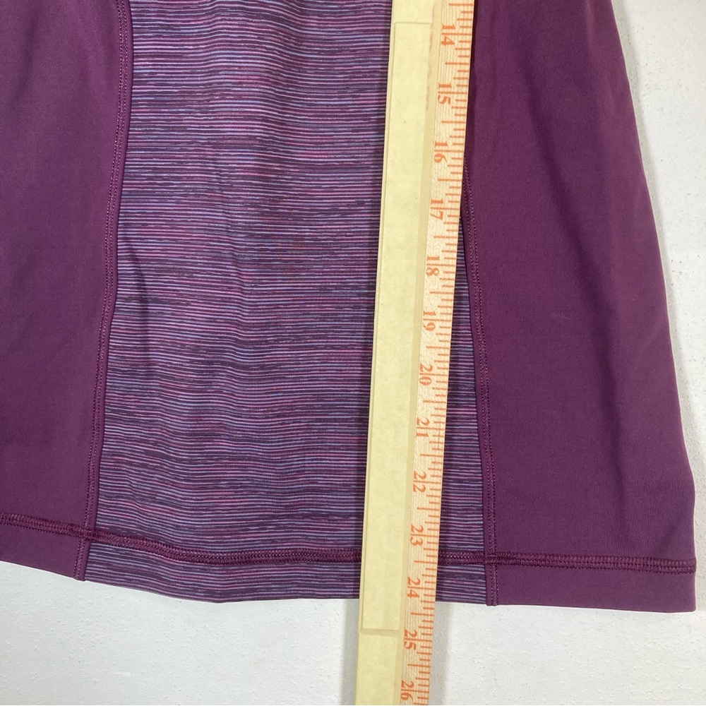 Lululemon Energy Tank Top Women’s Size 8 Purple Striped Gym Yoga Running Sport - Picture 9 of 11
